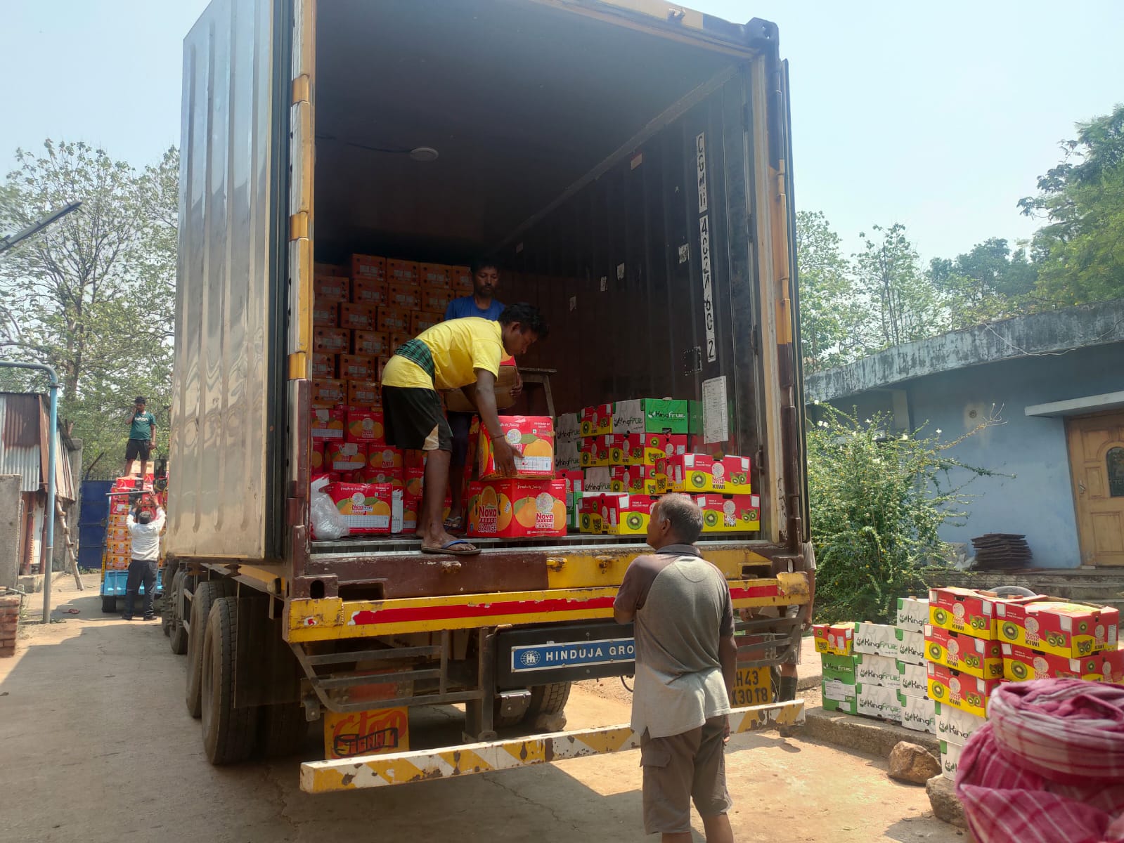 Packing fresh fruit